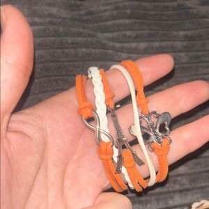 Orange and White Charm Bracelet